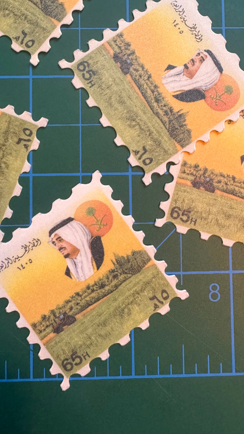 طابع لاصق للملك فهد رحمه الله 🌅