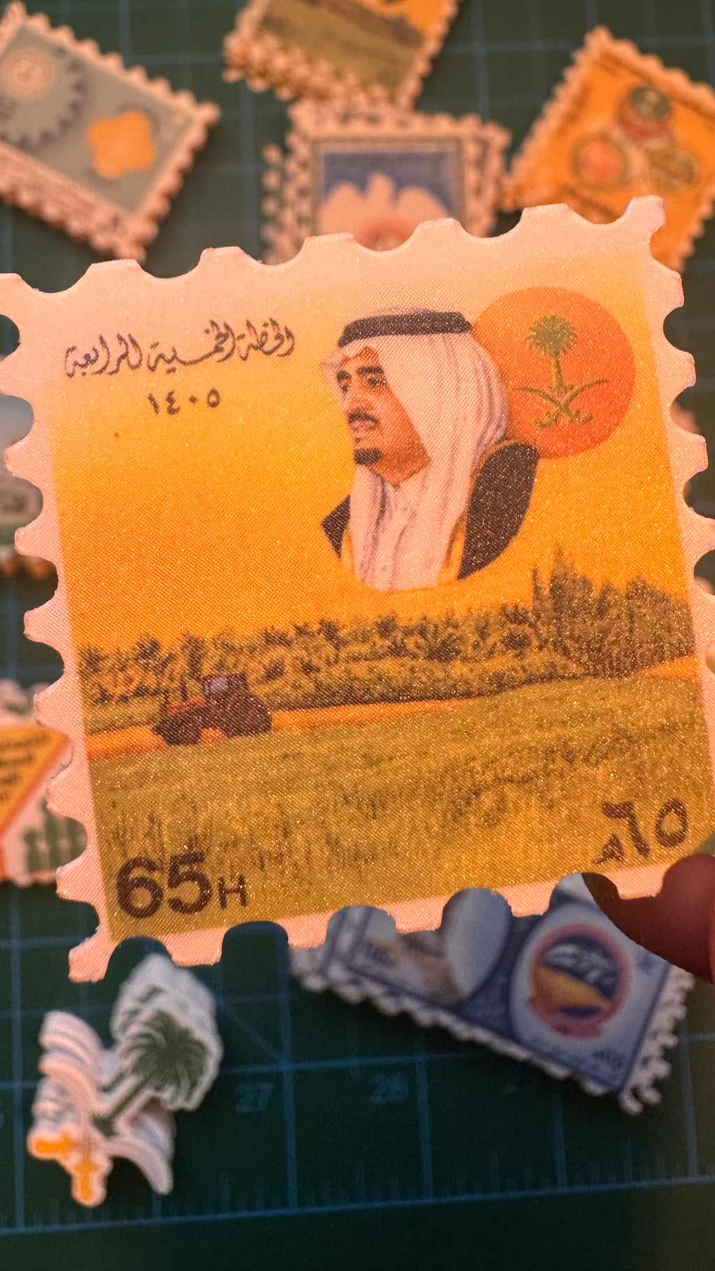 طابع لاصق للملك فهد رحمه الله 🌅